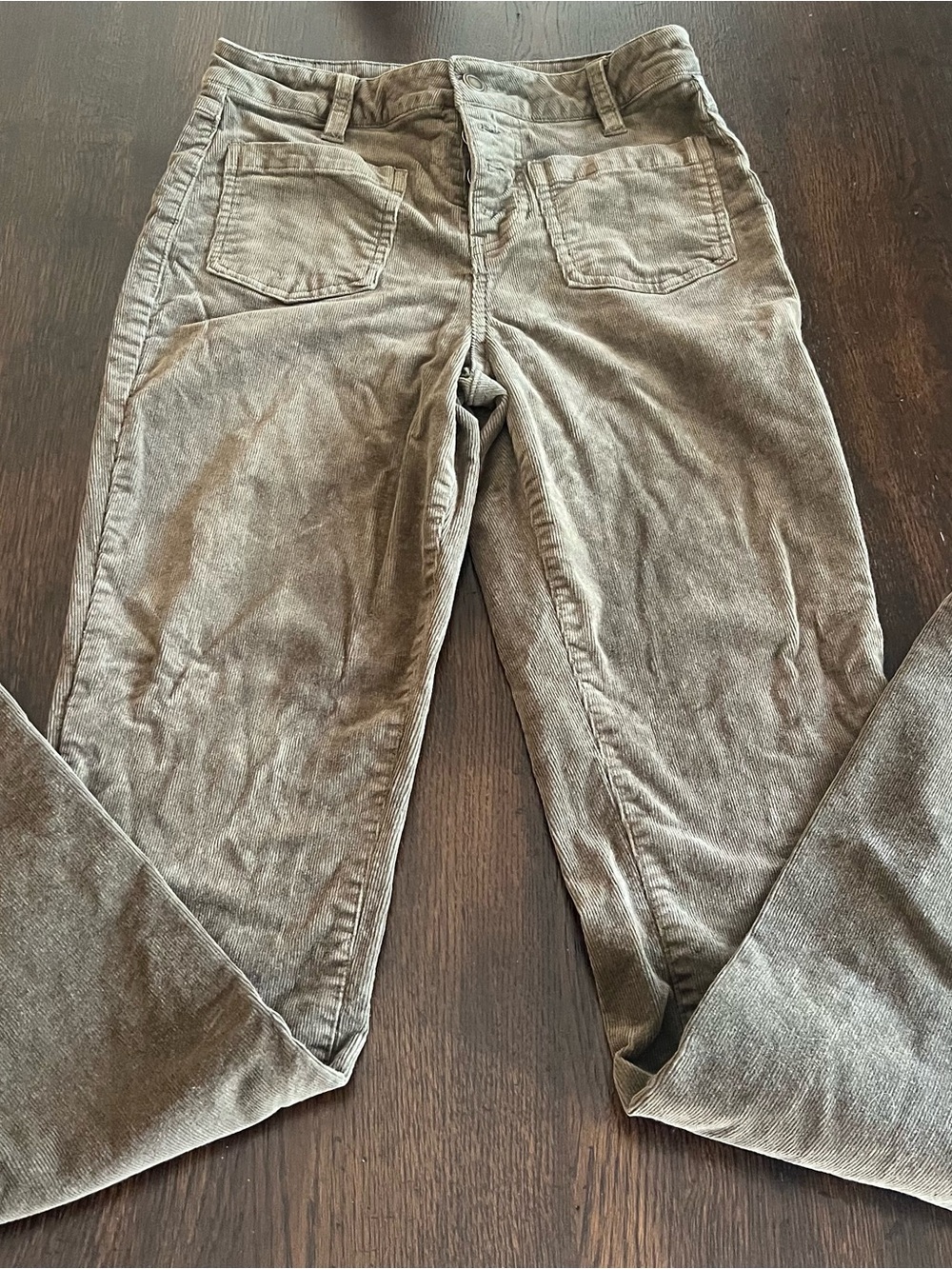 Anthropologie Sanctuary Women’s Size 25 Corduroy Pant‎ Olive Button High Rise